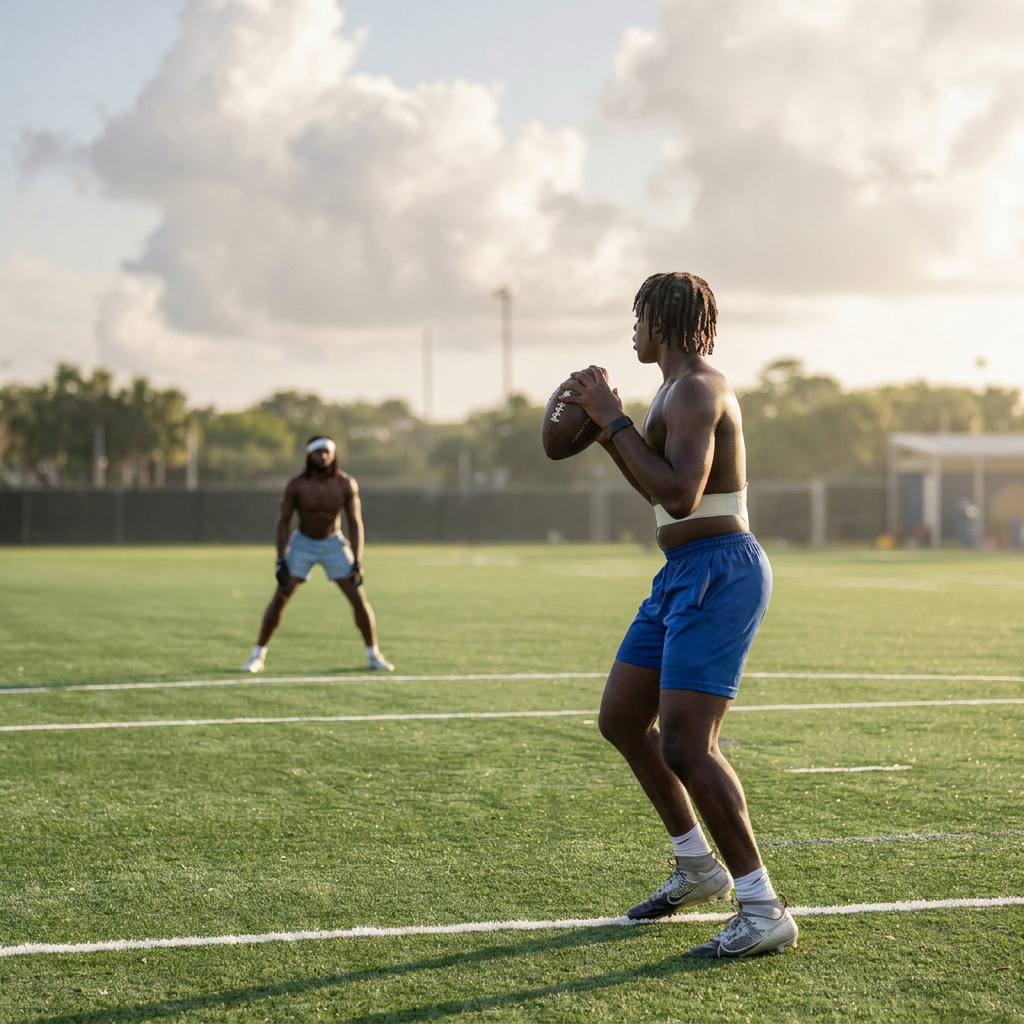 Athlete wearing Band XS Pro during training